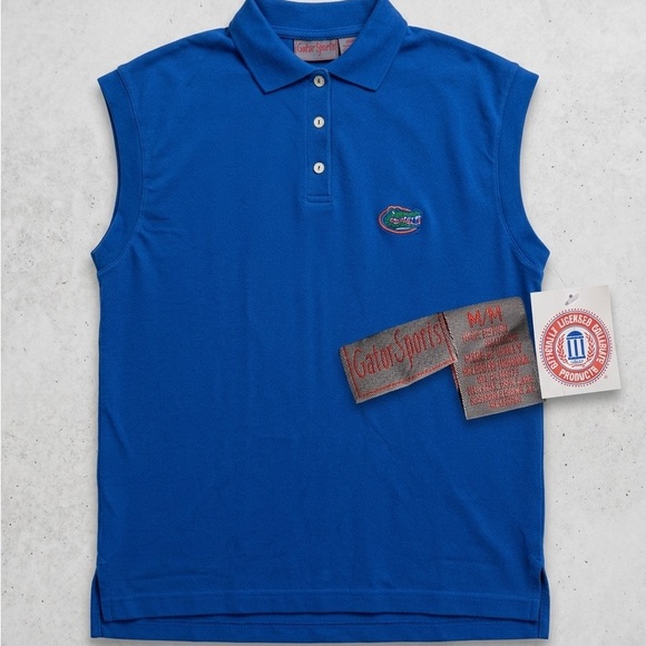 fit for sports Tops - Florida Gatorsports Royal Blue Sleeveless Polo